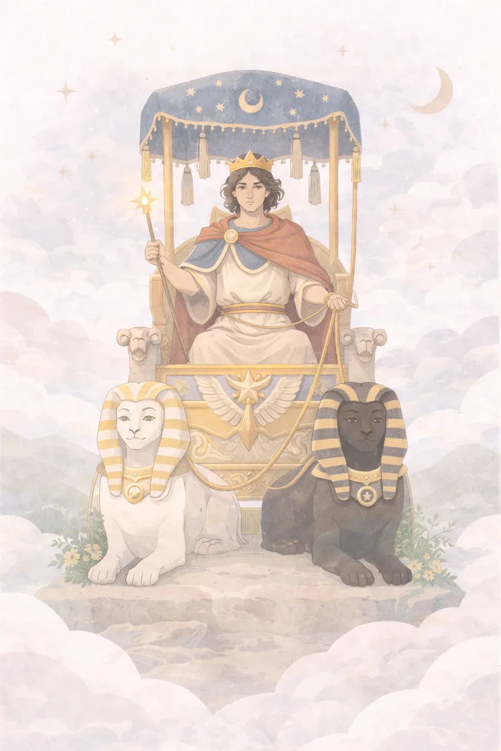 The Chariot tarot card artwork
